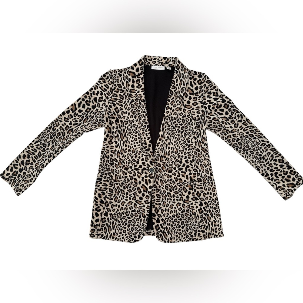 🐆Susan Graver Cheetah Print Single-Button Blazer - Beige & Black Size XS - NWOT - Picture 2 of 11